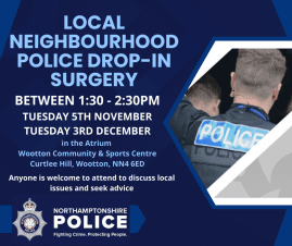 Police Surgery - 5th November 1.30-2.30pm - Wootton Community Centre