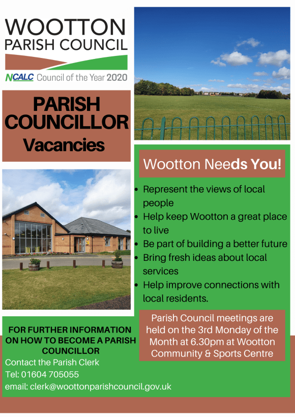 Become a Parish councillor - contact the clerk for more info